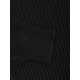 Women's Turtleneck Cut Out Lantern Sleeves Solid Color Chunky Pullover Sweater