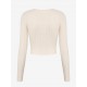 Women's Solid Color Daily Button Up Layering V Neck Plush Ribbed Knit Long Sleeve Cardigan